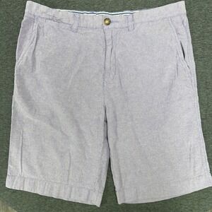 Tommy Hilfiger Oxford Shorts Chino Casual Purple Flat Front Size 34